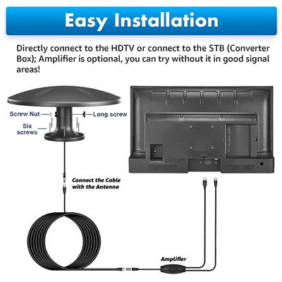 Smart TV antenowy sygnał odbioru 360 dla kempingu, cyfrowego kampera, samochodu kempingowego, samochodu ciężarowego, anteny podróżnej, telewizora RV, anteny HDTV