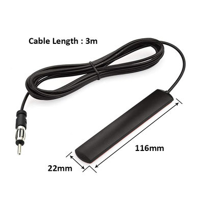 DIN Plug Adhesive Patch Automobile ukryty anteną radiową AM FM dla pojazdów