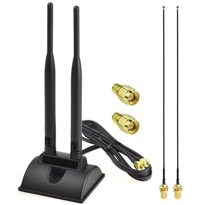2.4GHz 5GHz Dual Band antenowa Komunikacja bezprzewodowa WiFi Antenna SMA Magnetyczna baza do karty sieciowej PCI-E Router adapter USB