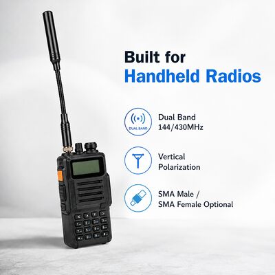Taktyczna antena bumerang, podwójny zakres 144/430MHz Przenośna antena radiowa z opcjonalnym interfejsem SMA