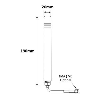 Nowy projekt zewnętrzny IP68 wodoodporny skrut montażu szafy anteny wysokiego wzrostu 5G 4G LTE GSM 3G Full Band Omni komórkowa antena gumy