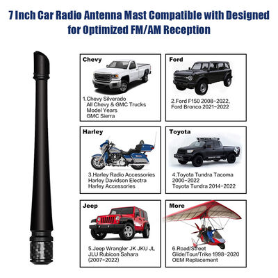 Zoptymalizowana uniwersalna antena radiowa CB Rubber Pickup Truck z zakresem częstotliwości 7-50 MHz, wzmocnienie 5 dBi, antena samochodowa Premium