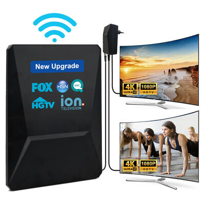 Nowa ulepszona inteligentna antena HDTV cyfrowa HD 4K 1080P wzmocniona 30dbi dalekiego zasięgu UHF darmowe kanały zewnętrzne plastikowe anteny